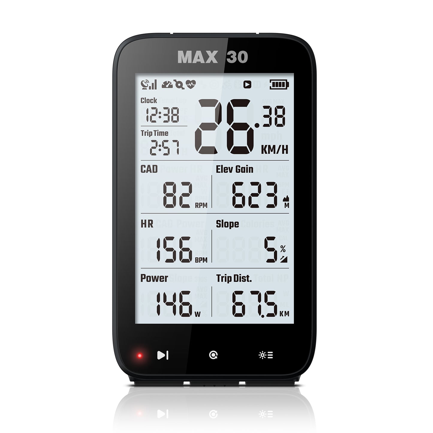 MAX30:GPS Bike Computer with 3.0 Inch Screen