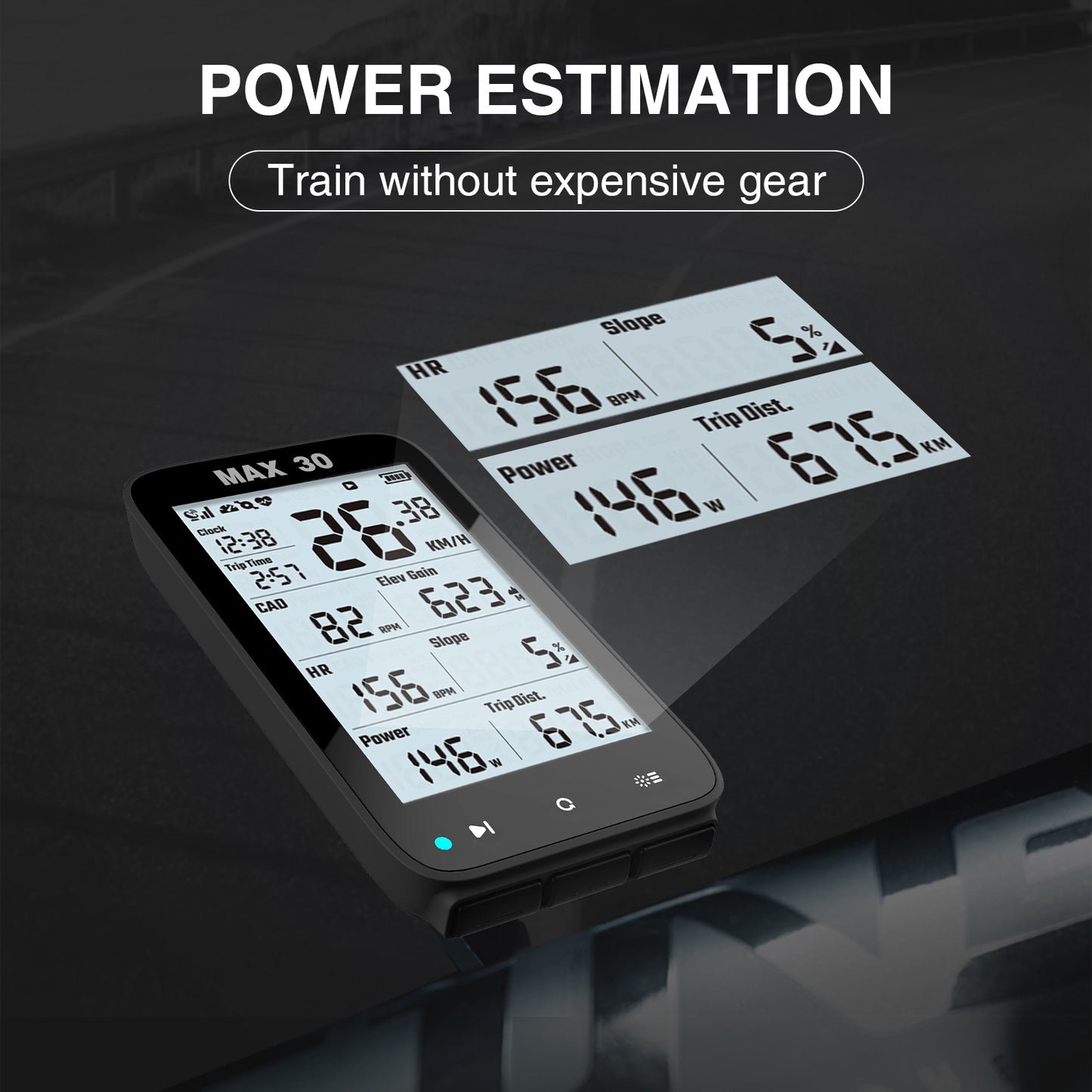 MAX30:GPS Bike Computer with 3.0 Inch Screen